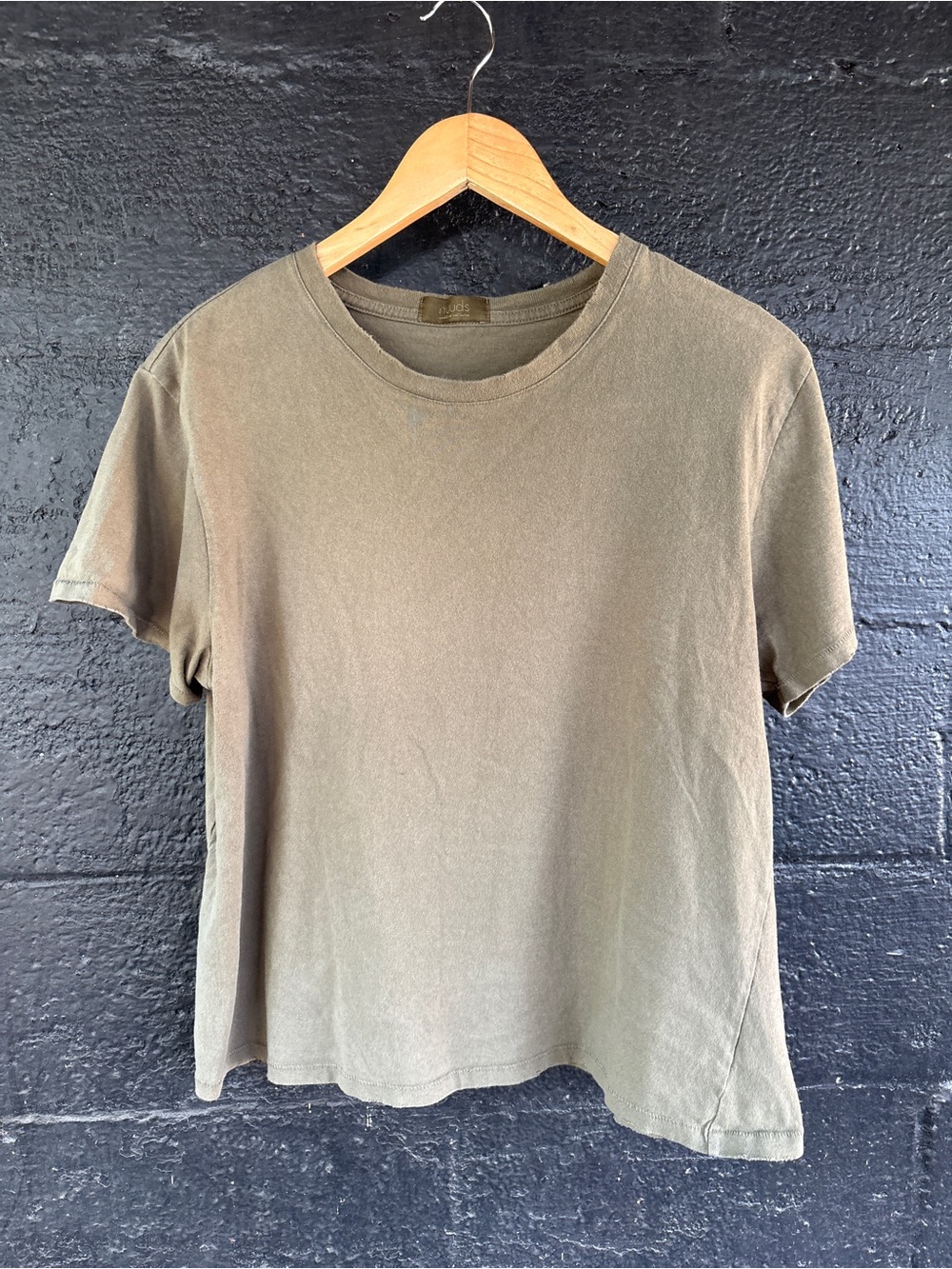 nuuds Olive Crewneck Short Sleeve Tee